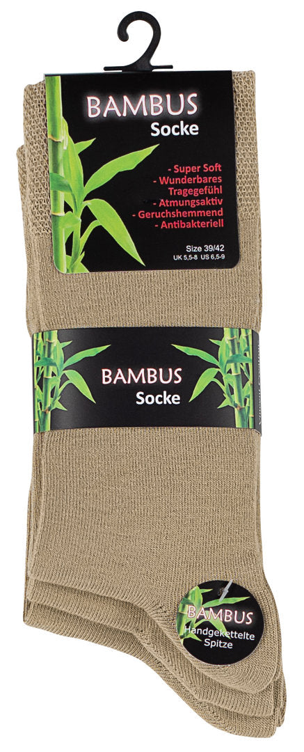 3 pár bambusz zokni, VCA 2025 bézs