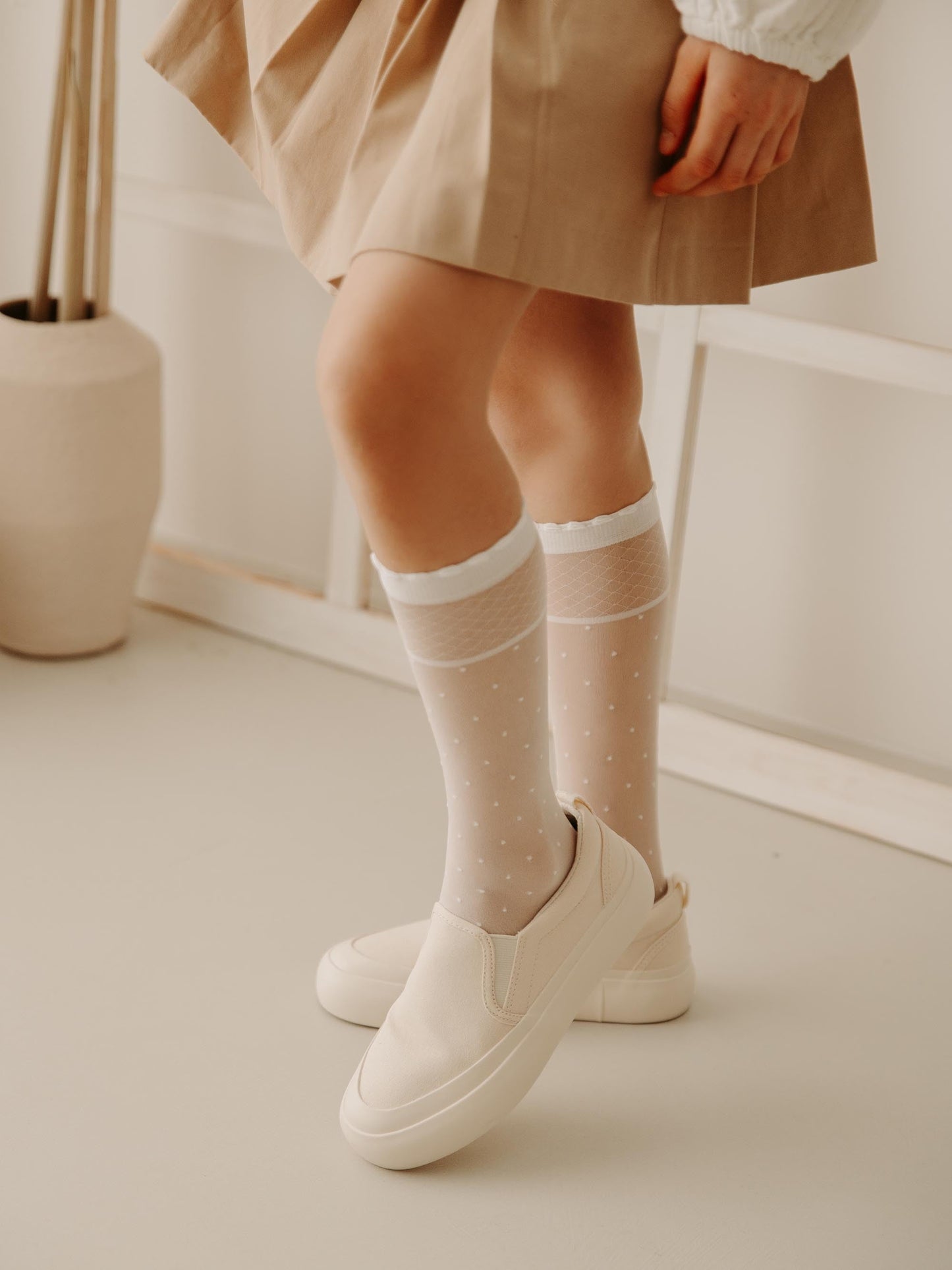 Fiore lányok nylon harisnya Amelia, 15 den, feher
