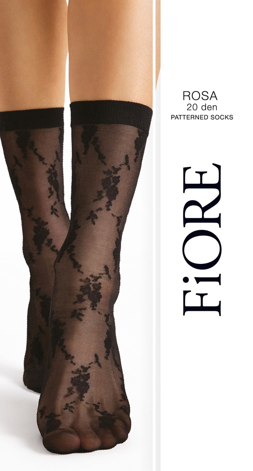 Fiore nejlon zokni Rosa, 20 den, fekete