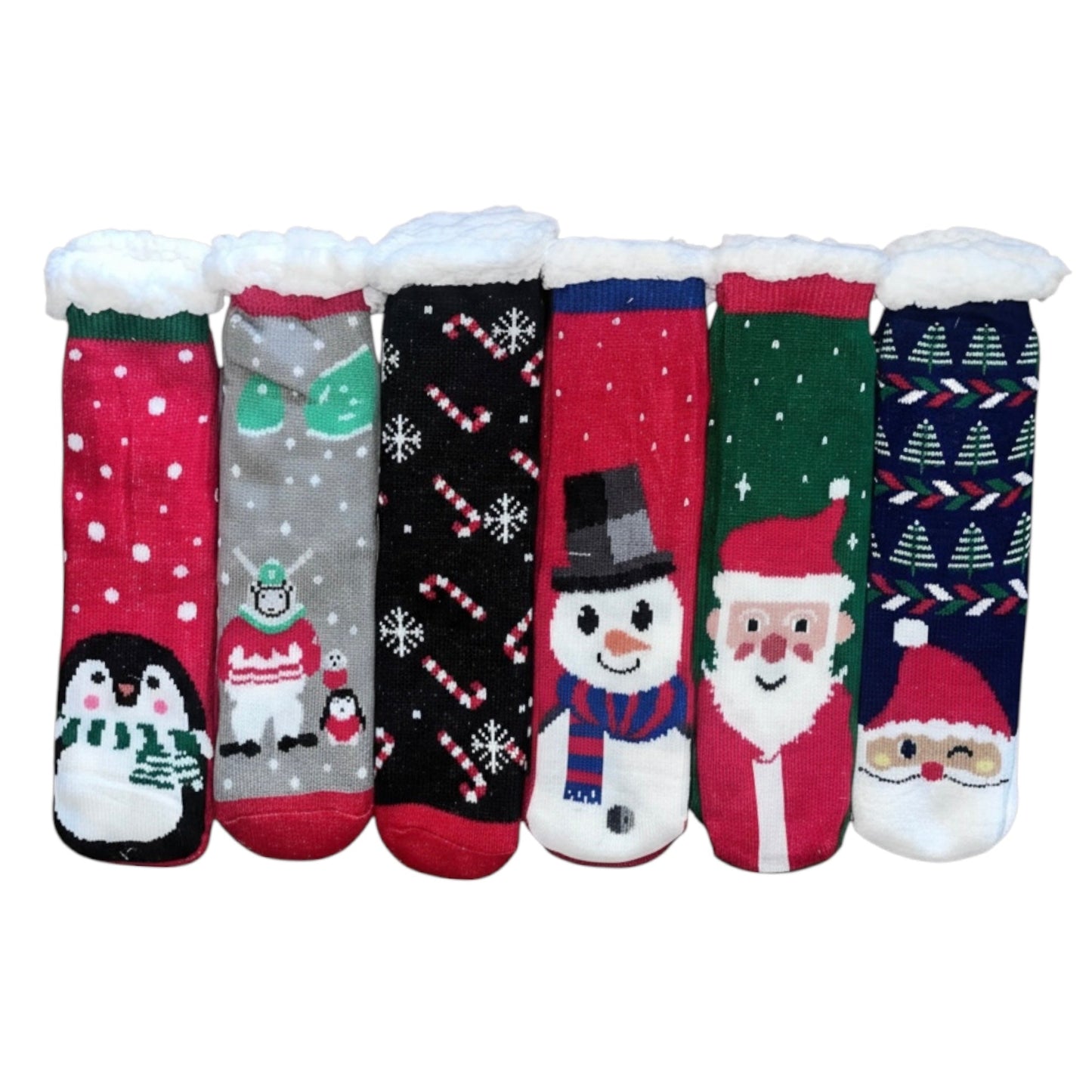1 pár meleg termo zokni, karácsonyi 5656