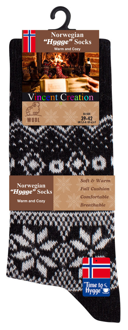 1 pár gyapjúzokni HYGGE norvég zokni 4142
