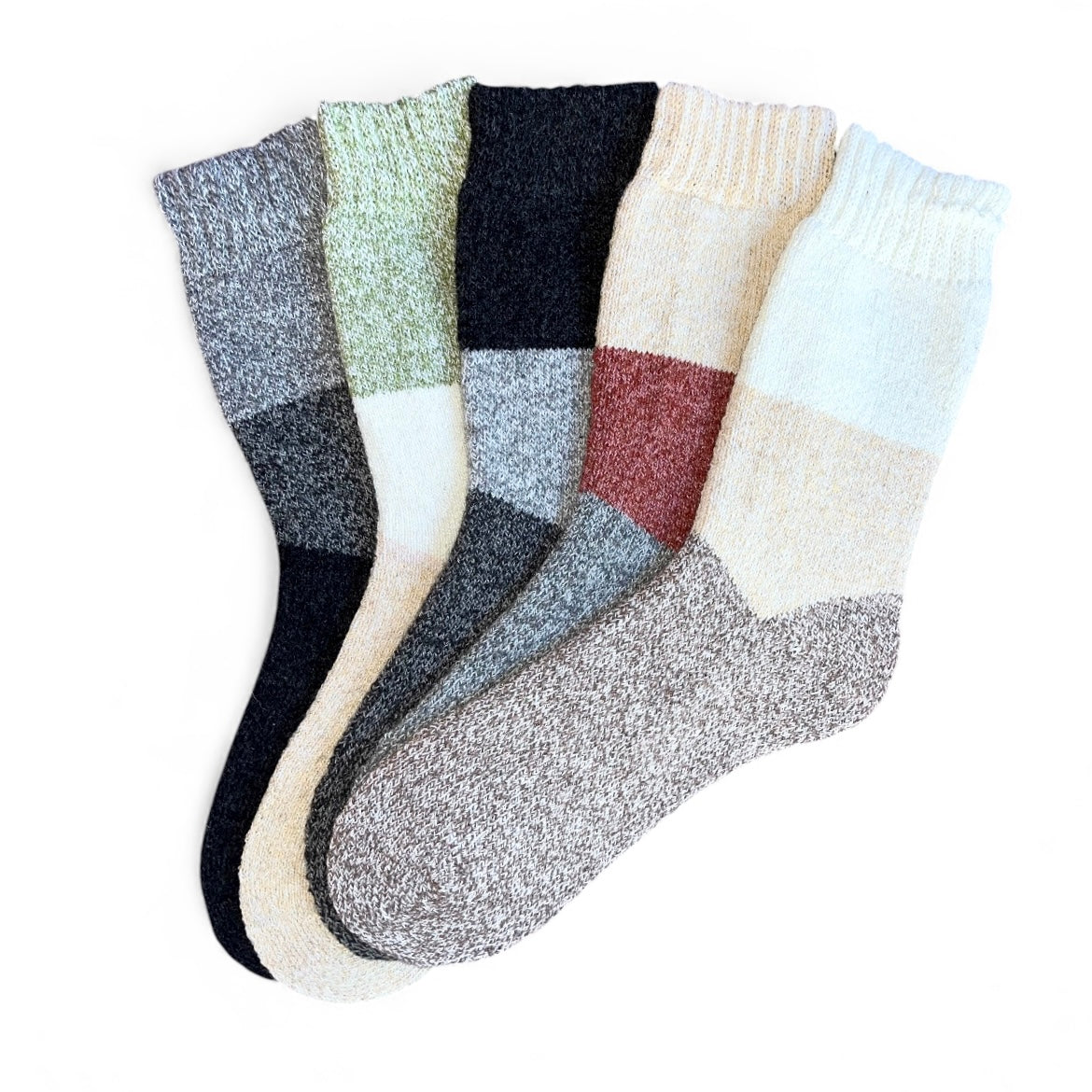 3 pár alpaka keverék gyapjú zokni, 5770 tris színben