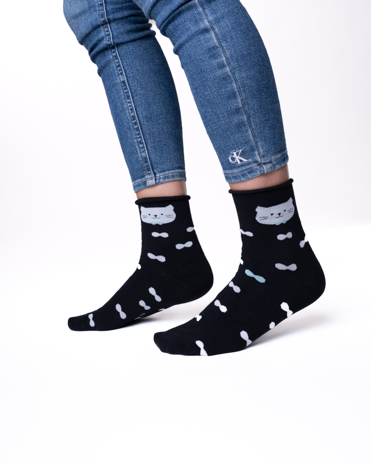 6 pár antibakteriális női zokni guminélküli és varrás nélkül, macska és kutya 5852