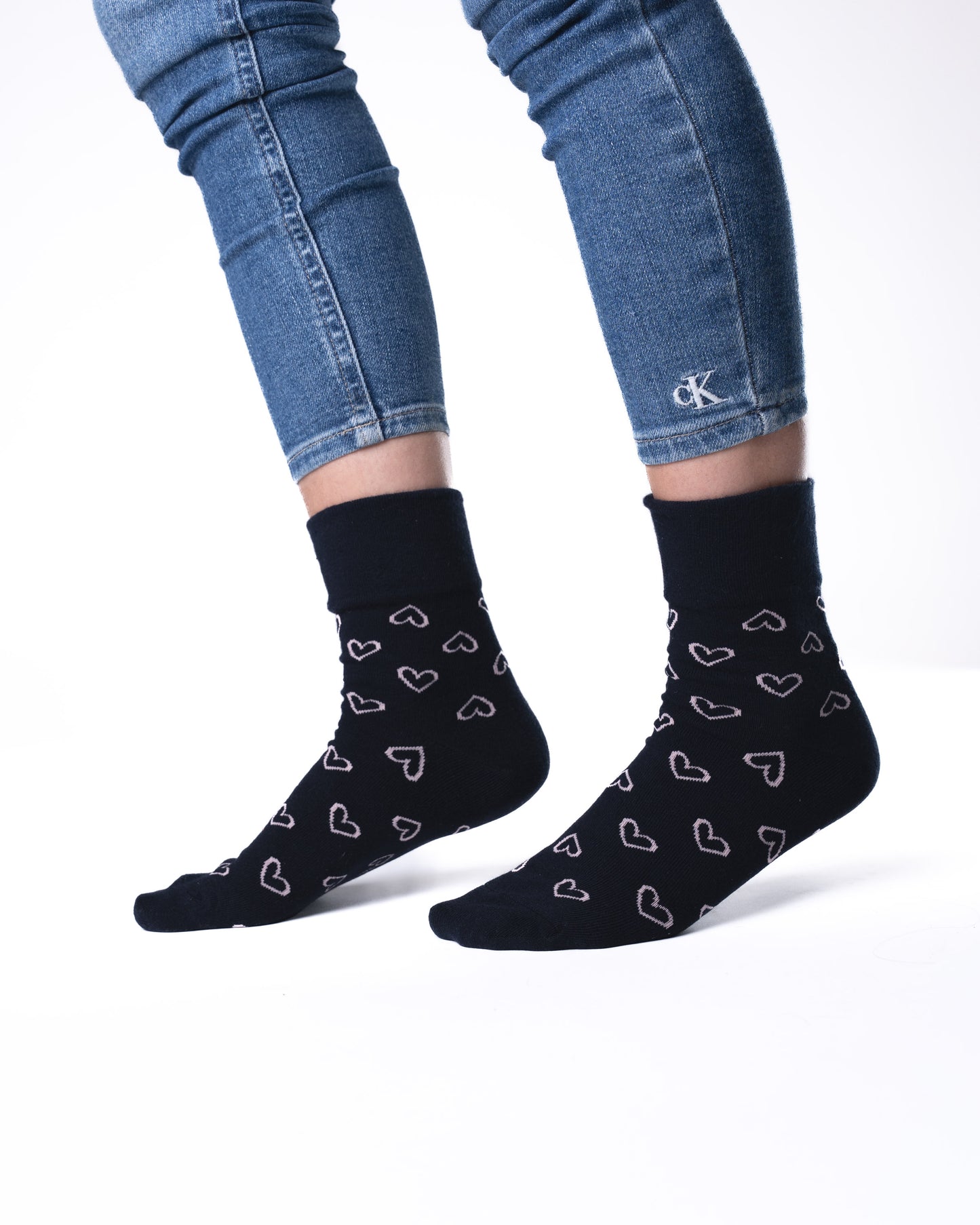 6 pár női guminélküli zokni, íjak és szívek 5702