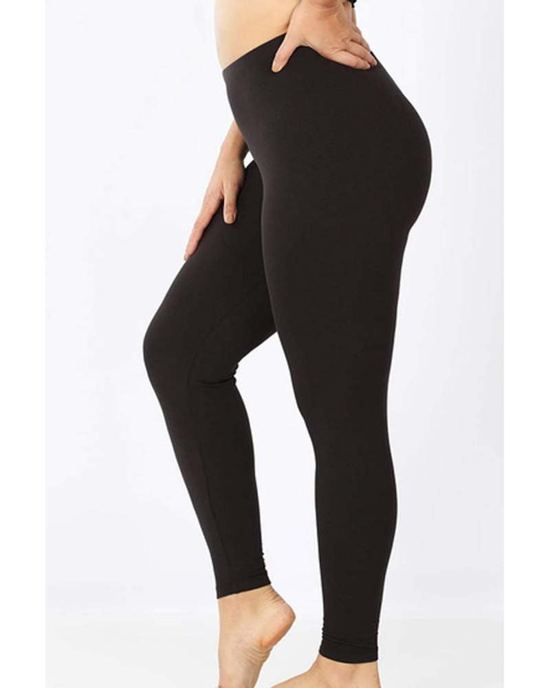 Fekete pamut leggings nagyobb méretekhez 1639