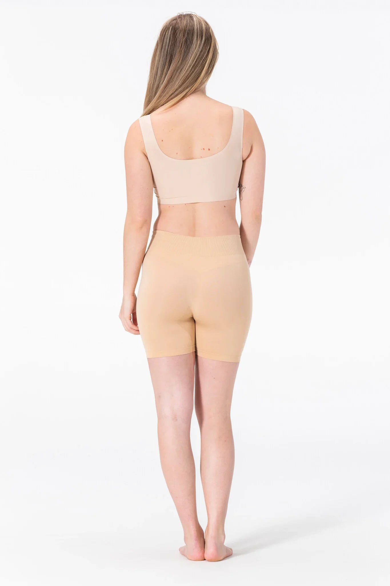 Női varrásmentes kerékpáros rövidnadrág, Gaubert 3001 bőr