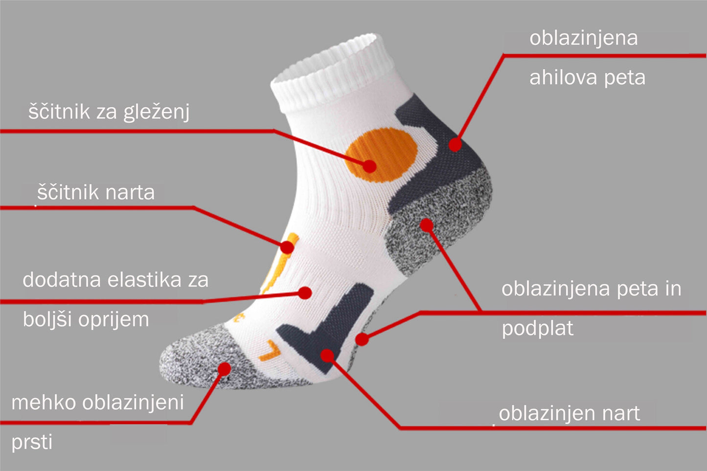 Futózokni, fekete-kék színben