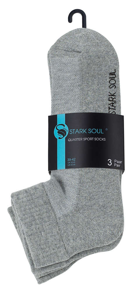 3 db férfi Stark Soul sport bokazokni, 2100, szürke színben