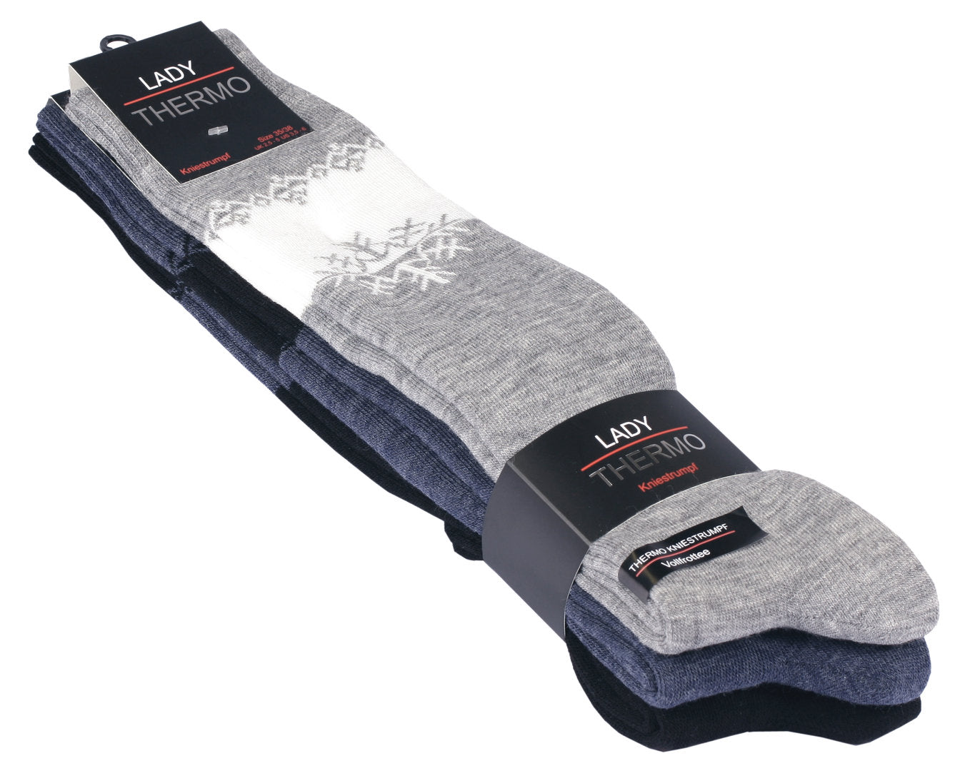 3 pár női thermo terdzokni, VCA 4051 hópehely