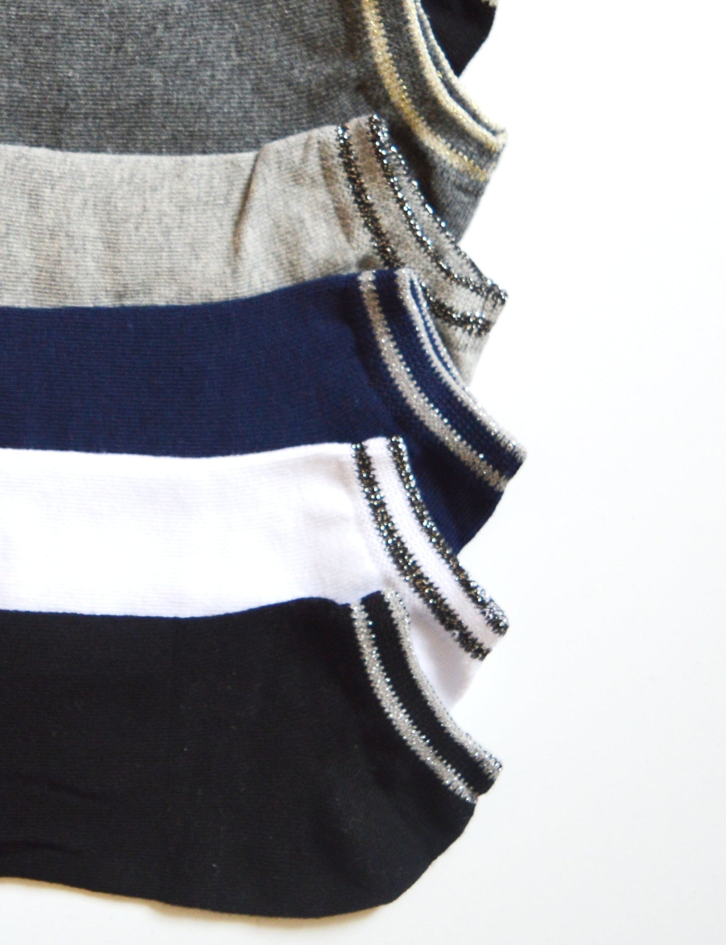 6 pár női titokzoni, egyszínű lurex 5440