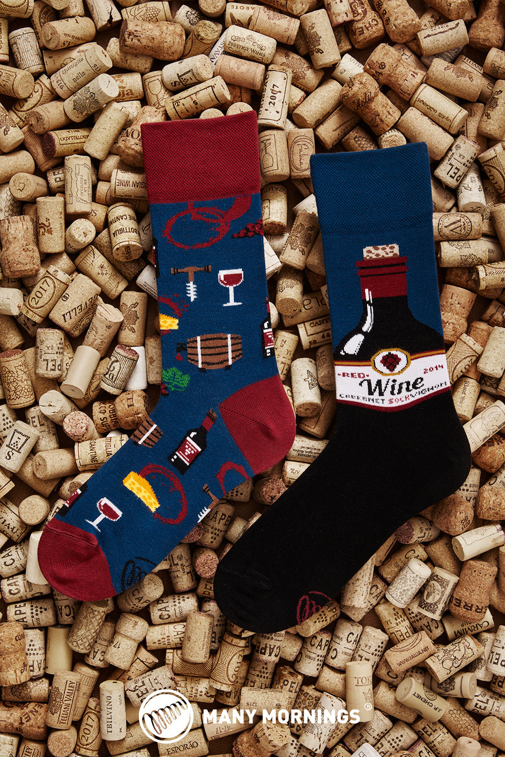 Cabernet Sockvignon Many mornings mintás zokni