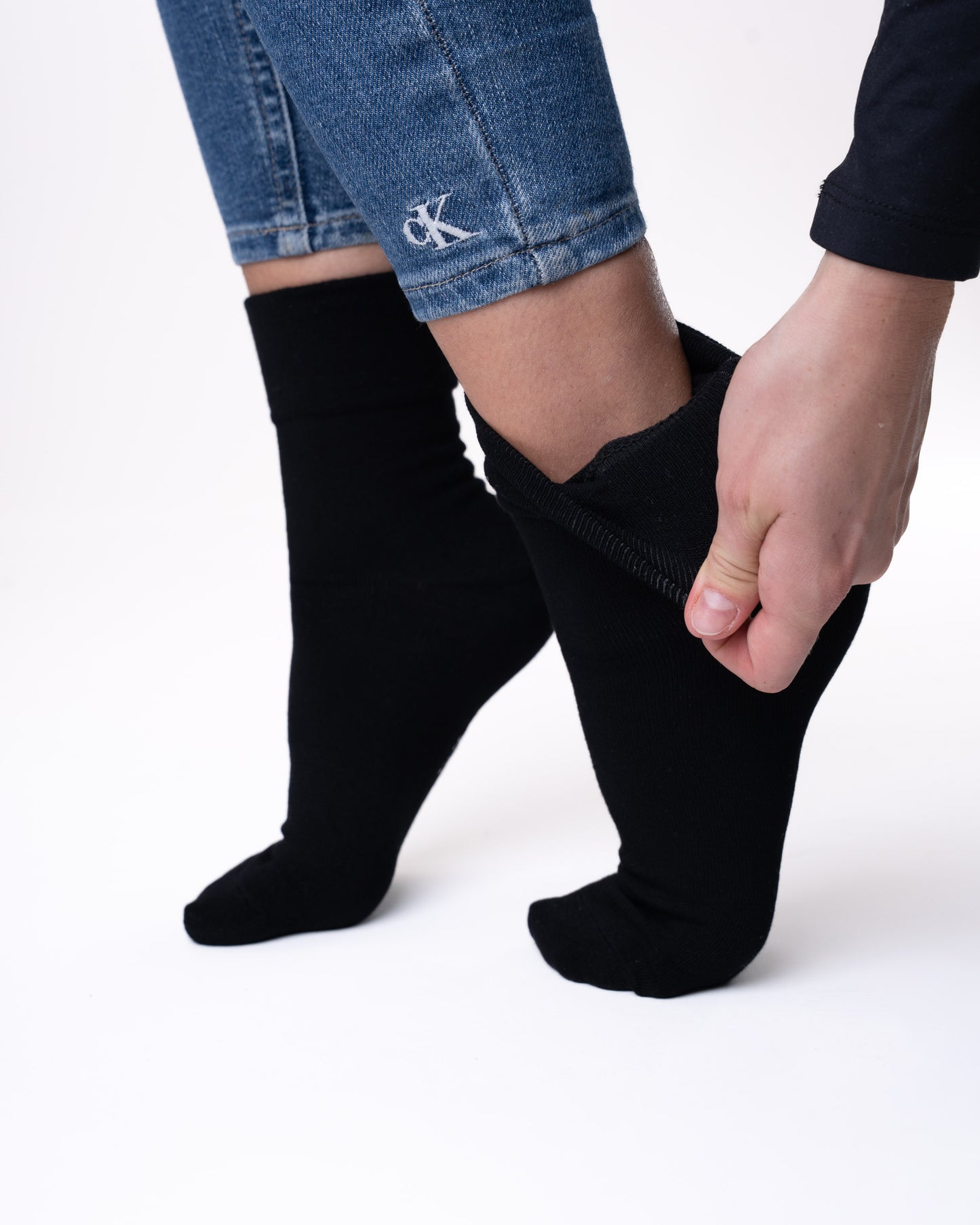 3 pár fekete guminélküli zokni, 6280 fekete