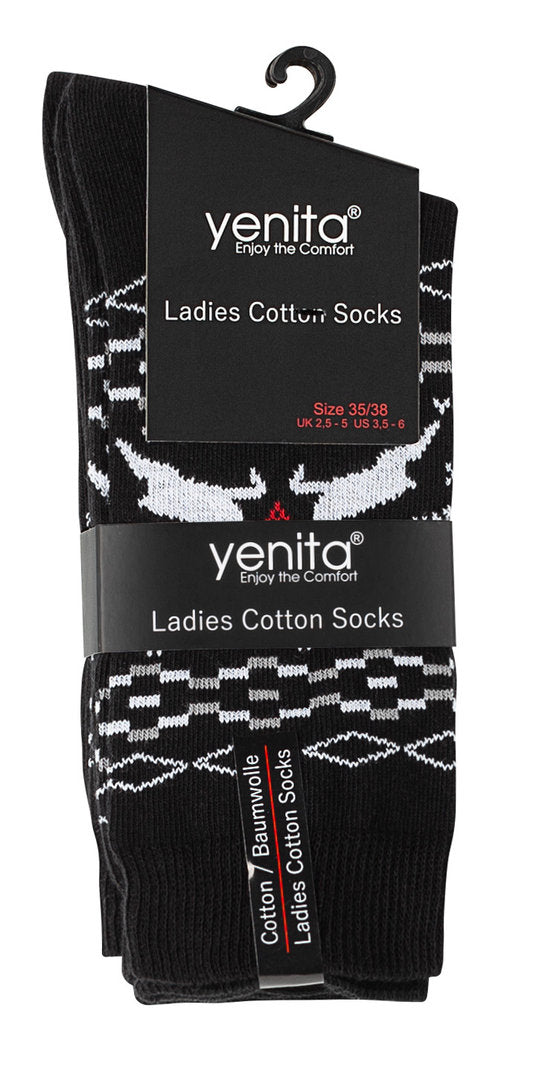 3 pár női zokni téli mintával, VCA 4128