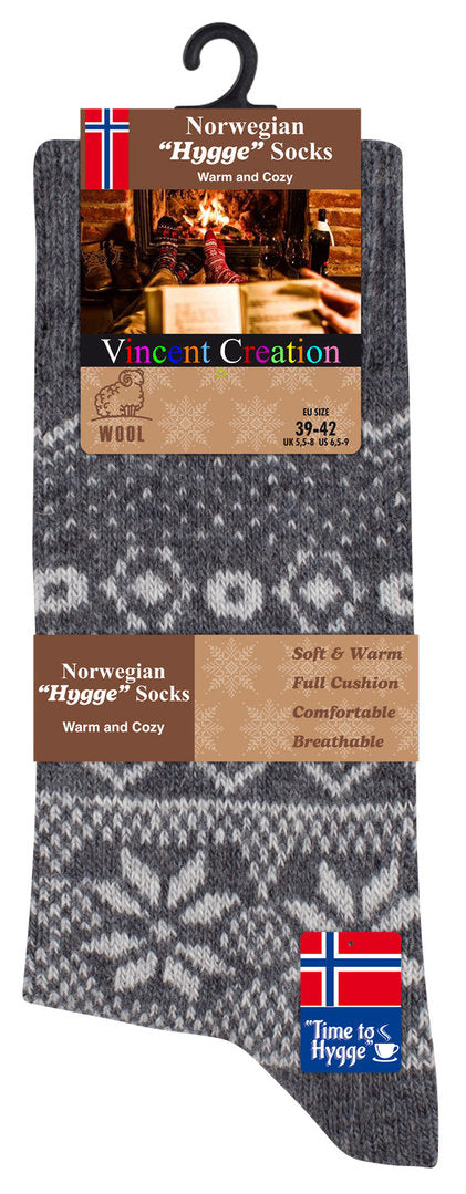 1 pár gyapjúzokni HYGGE norvég zokni 4142