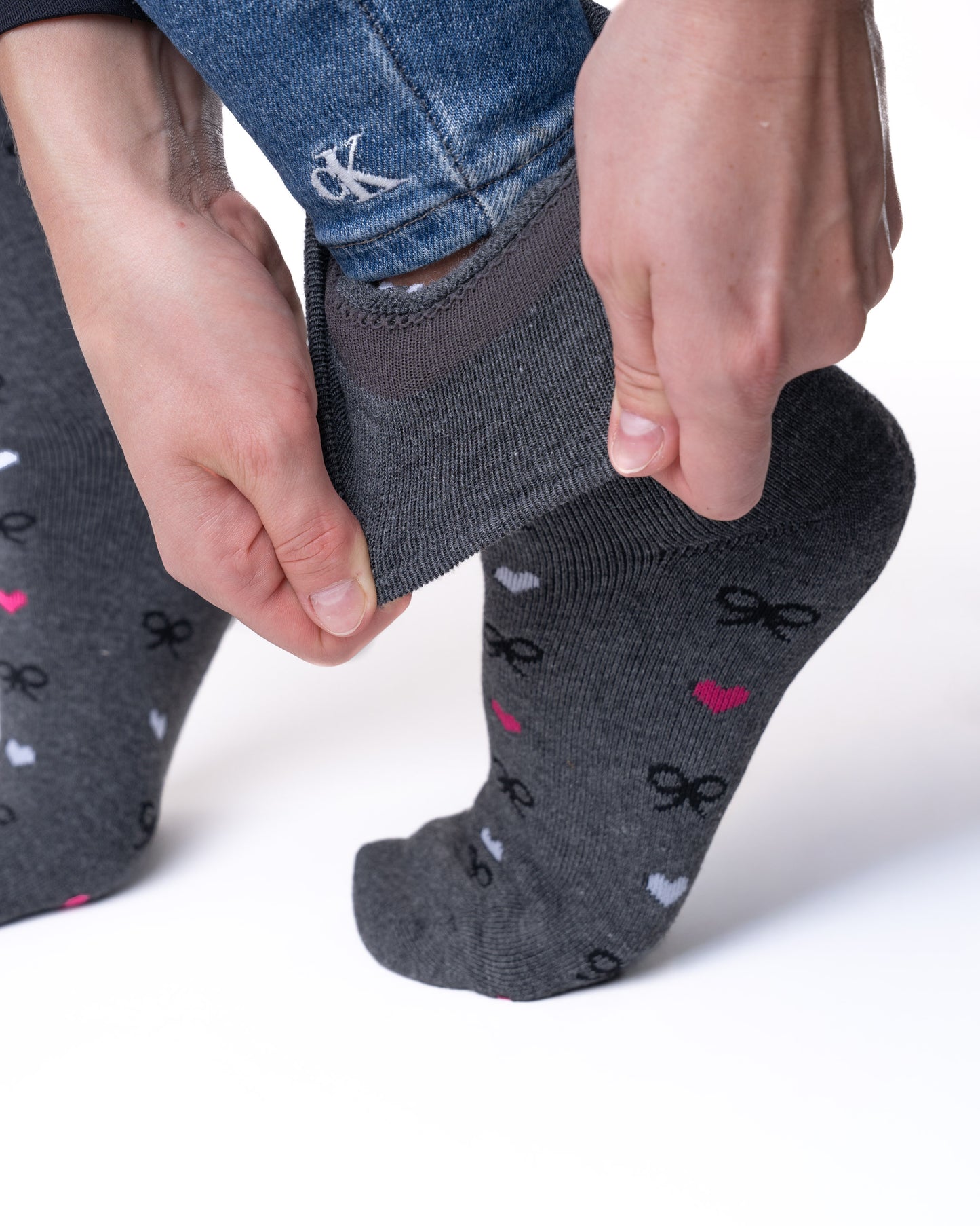 5 pár vastag termikus női zokni gumi nélkül, 5818 masni