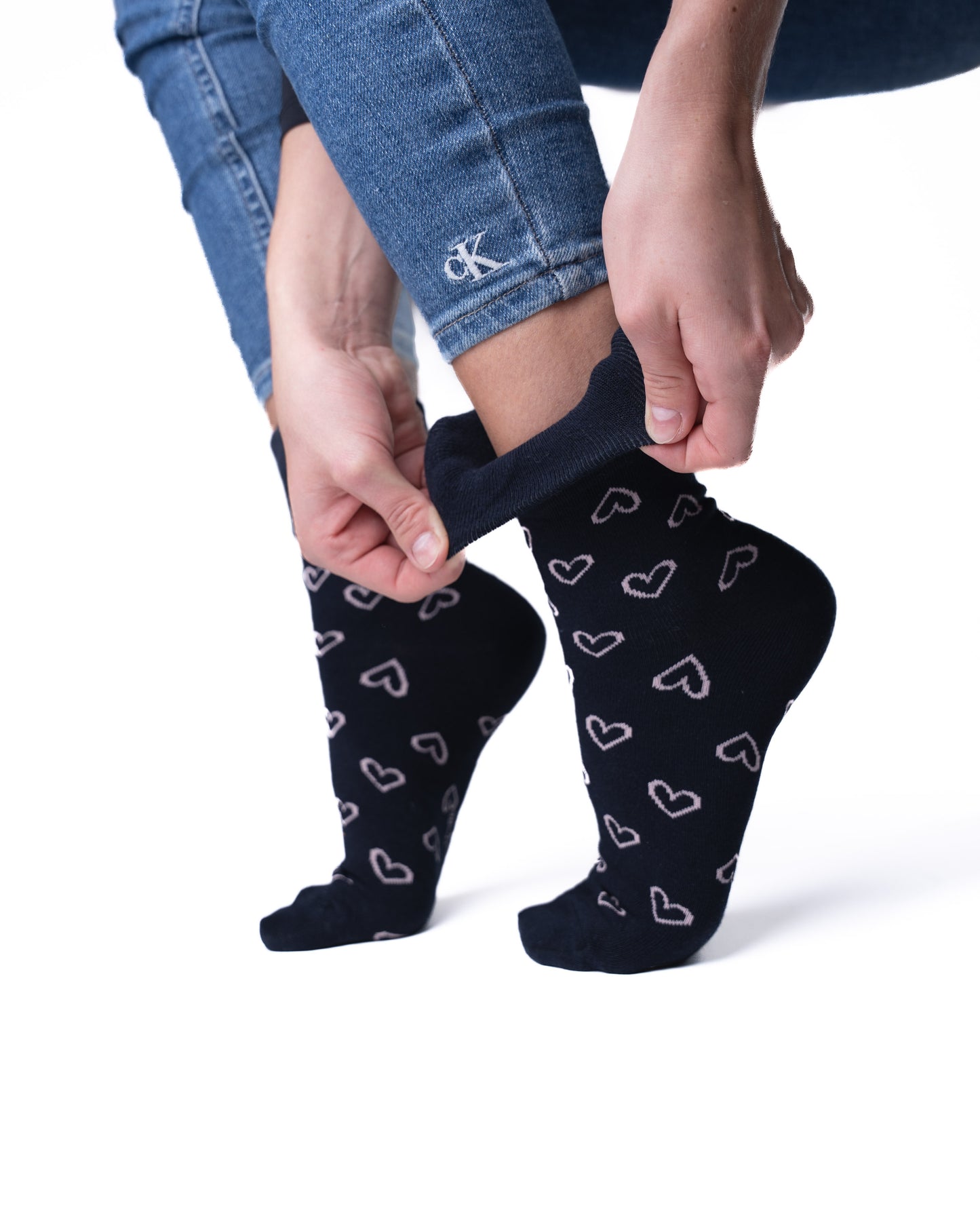 6 pár női guminélküli zokni, íjak és szívek 5702