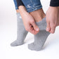 6 pár női guminélküli zokni, félmagas 5827 ezüst szív