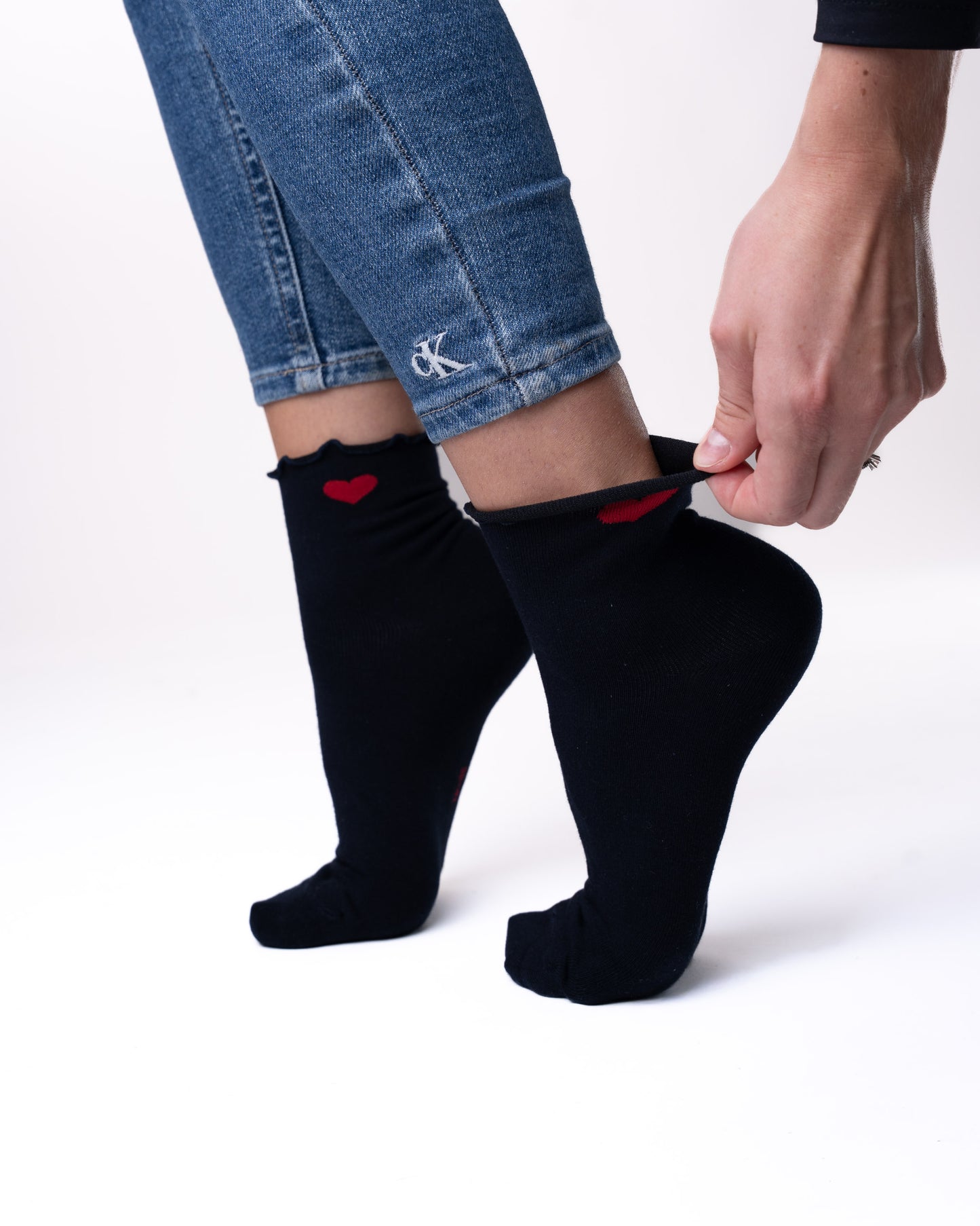 6 pár női guminélküli zokni, félmagas szív 5563 MIX