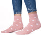 6 pár női félmagas zokni, szívecskék 5882