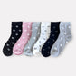 6 pár női félmagas zokni, szívecskék 5882