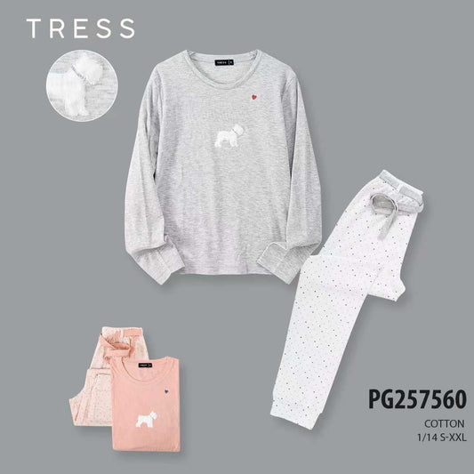 Női hosszú pizsama, Tress 7560 mini puppy