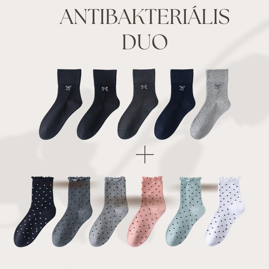 ⭐ Női antibakteriális gumi nélküli zokni – csomag érzékeny lábakra