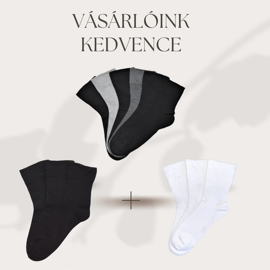 ⭐ Legnépszerűbb férfi szorításmentes zokni csomag