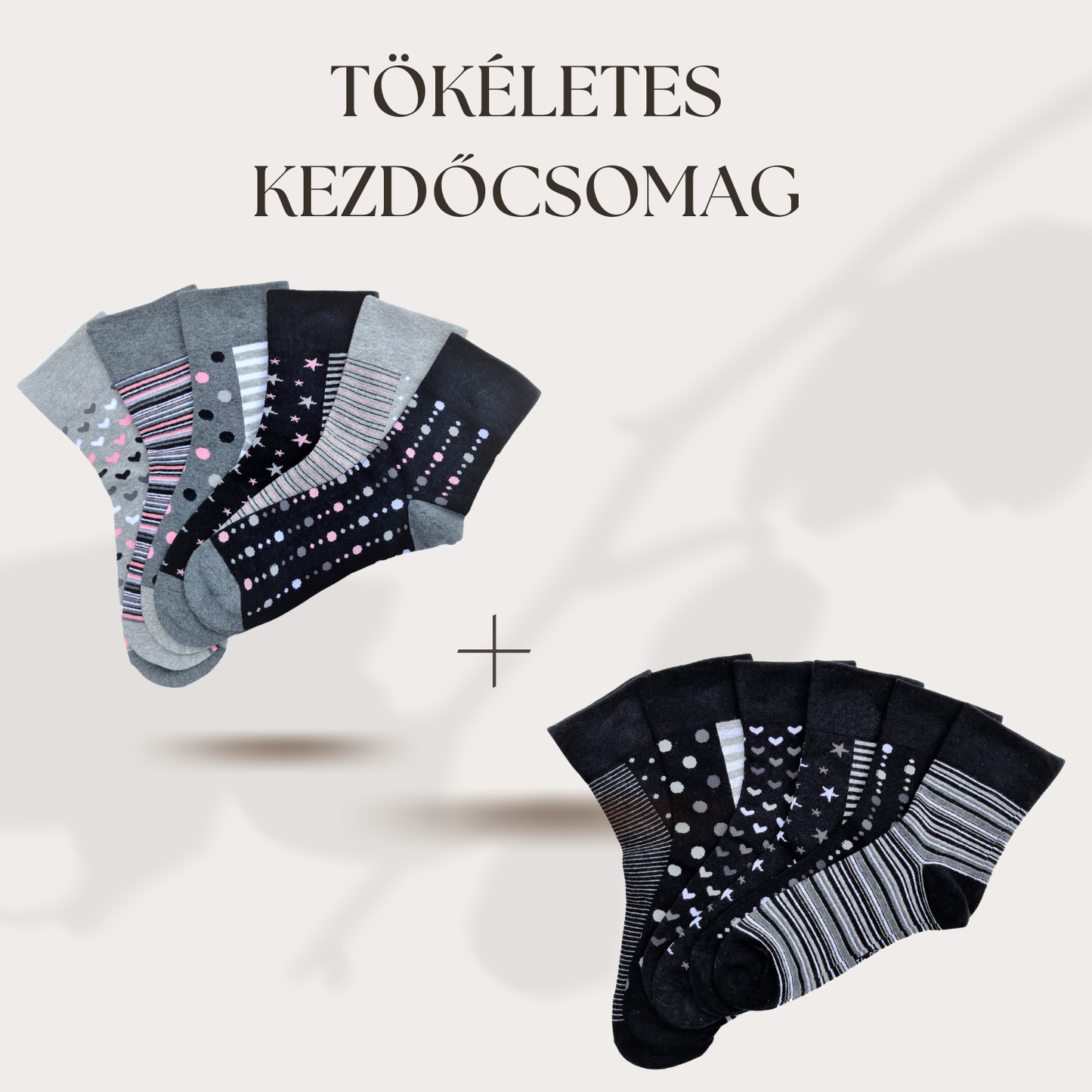 ⭐ Női gumi nélküli zokni kezdőcsomag