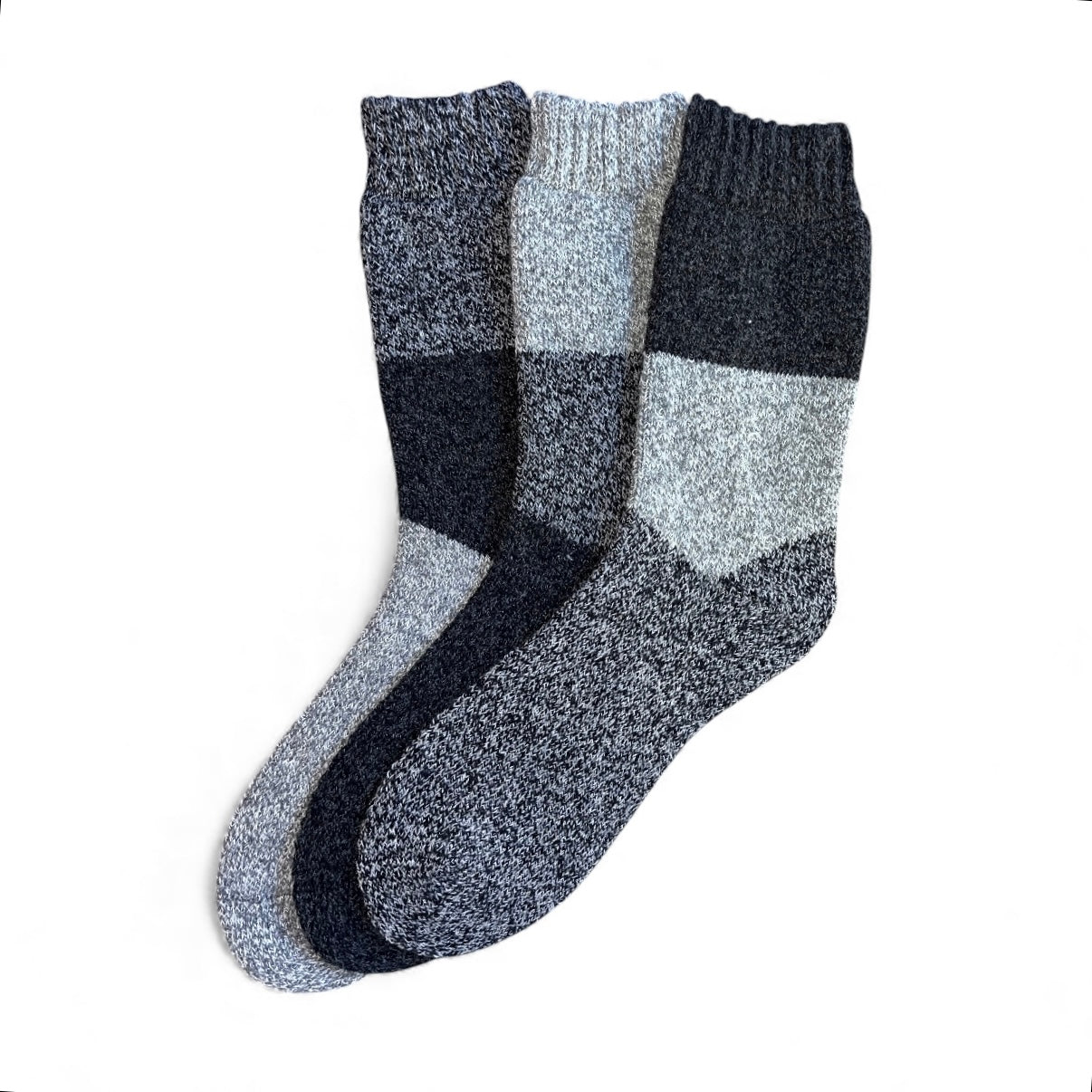 3 pár alpaka keverék gyapjú zokni, 6490 szürke