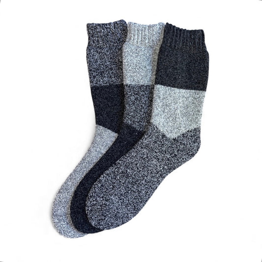 3 pár alpaka keverék gyapjú zokni, 6490 szürke