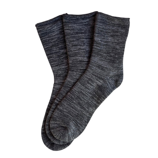 3 pár vastag, gumi nélküli termo férfi zokni, 6580 bambusz