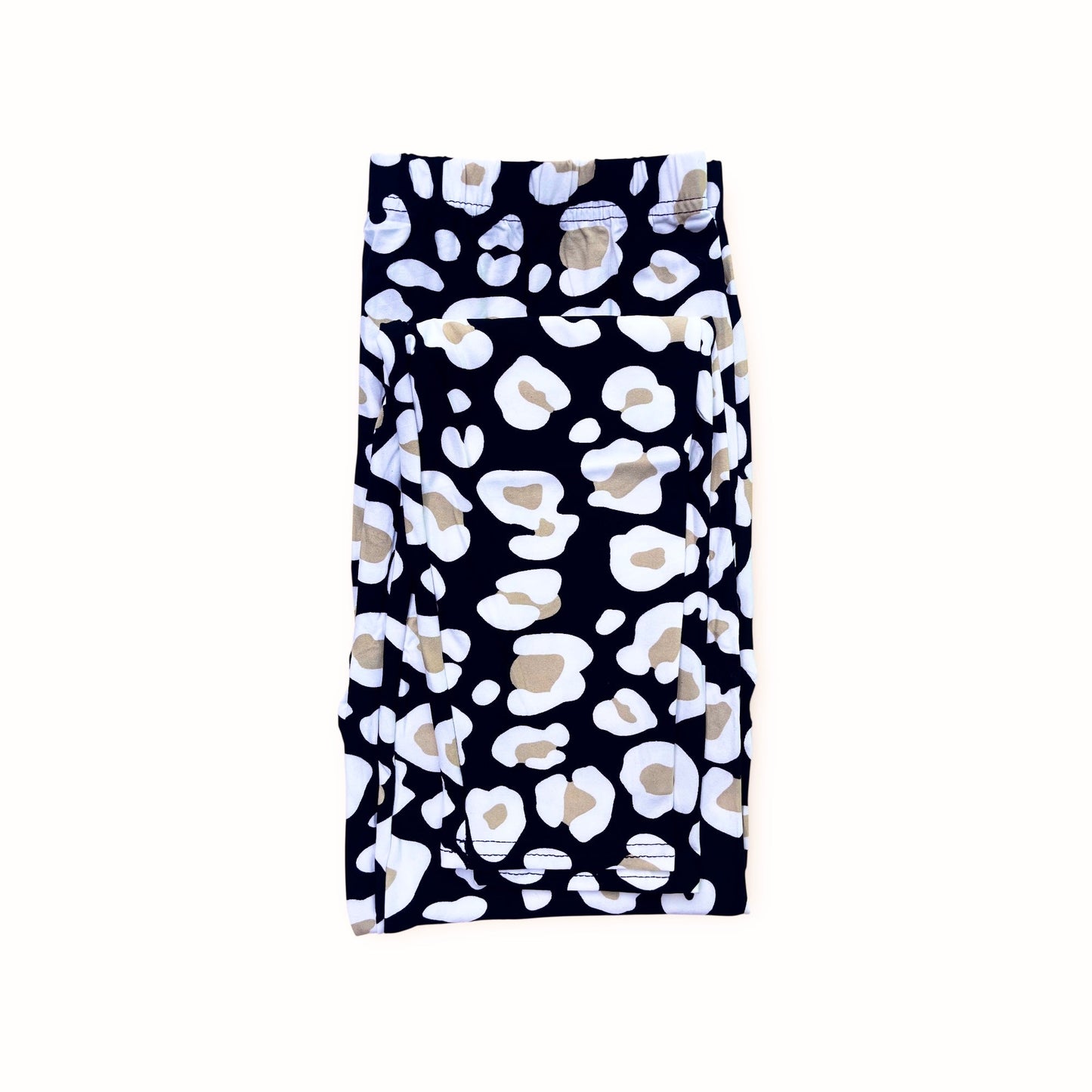 Pamut leggings nagyobb méretekhez 1639, leopárd bézs