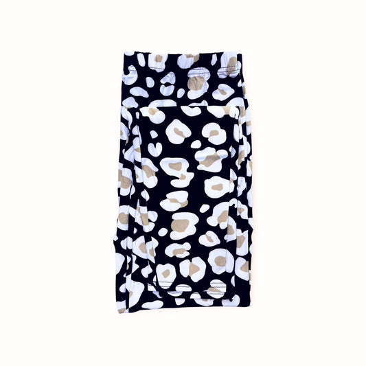 Pamut leggings nagyobb méretekhez 1639, leopárd bézs