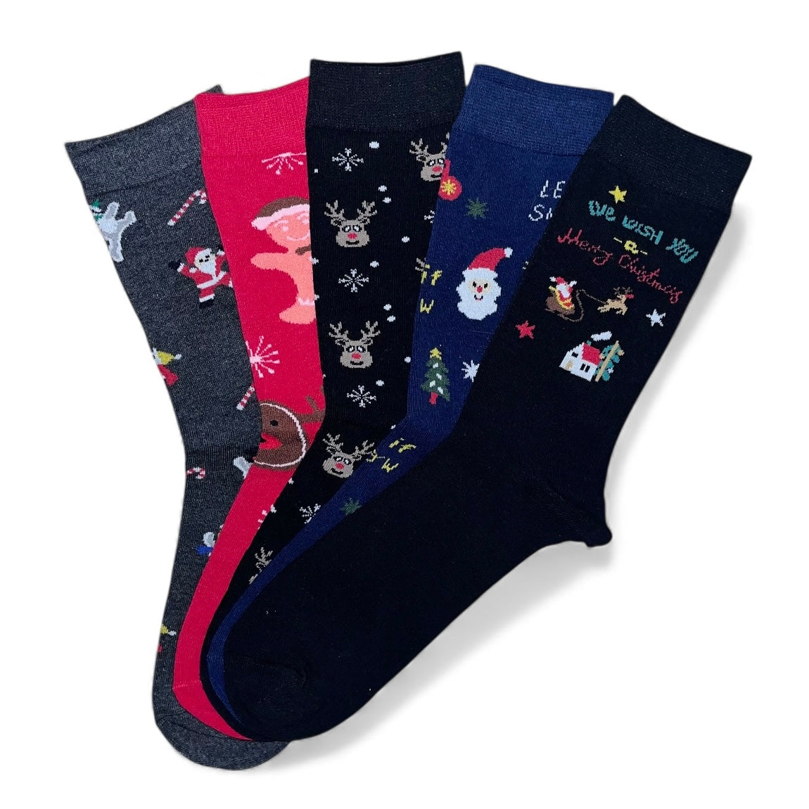 5 pár férfi karácsonyi zokni 6439