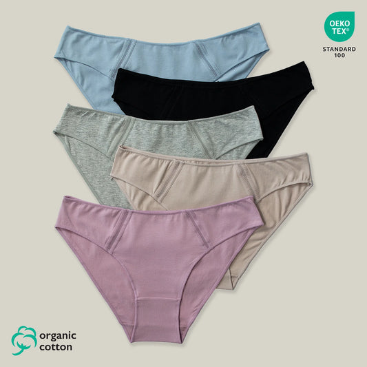5x női MINI hip bugyi organikus pamutból, Gaubert 9101