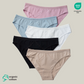 5x női bikini slip bugyi organikus pamutból, Gaubert 9102