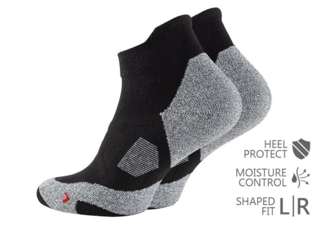 Sport zokni, megerősített sarokrész, VCA 2145 fekete