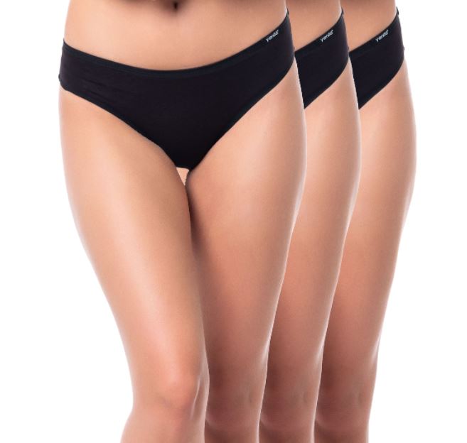 női pamut bugyi 5099, fekete 3/1